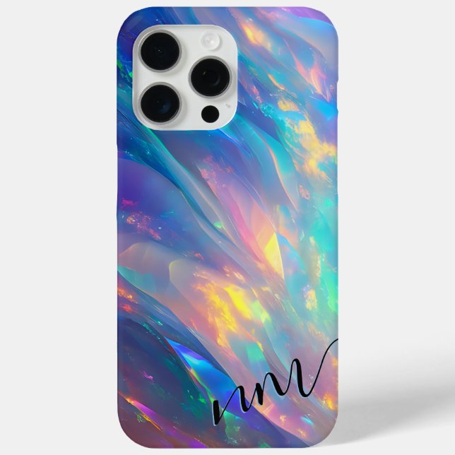 Opal Rainbow Glow - Elegant Iridescent Gemstone Case-Mate iPhone Case (Back)