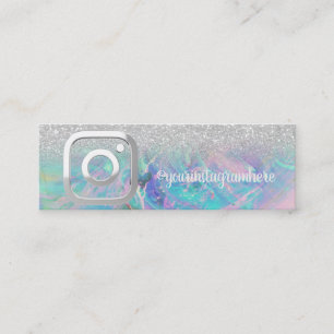 Opal Silver Bokeh Instagram Social Media Mini Business Card