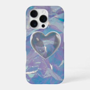 Opal & Silver Luminescent Shiny Purple Blue Gemsto iPhone 16 Pro Case