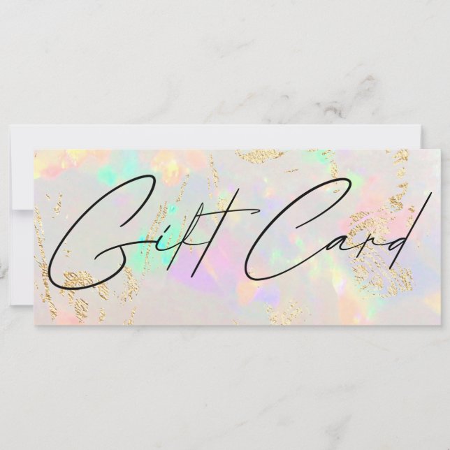 opal stone background gift certificate (Front)