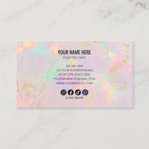 opal stone business card