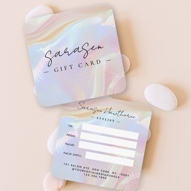 Opal Stone Holographic Background Gift Certificate (Creator Uploaded)