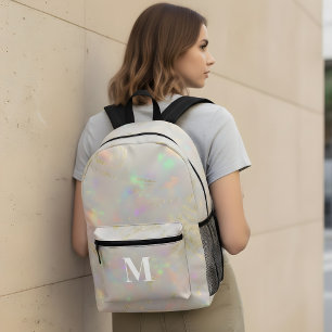 Opal Stone Monogram Printed Backpack