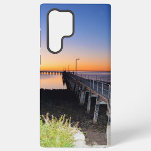 Opal Sunset: Sun Setting Over A Wharf, Samsung Galaxy Case