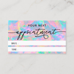 opal texture appointment card
