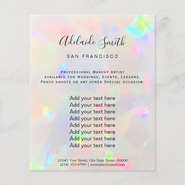 opal texture flyer (Front)
