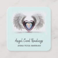 *~* Opal Two Heart QR Angel Wings AP78 Aqua