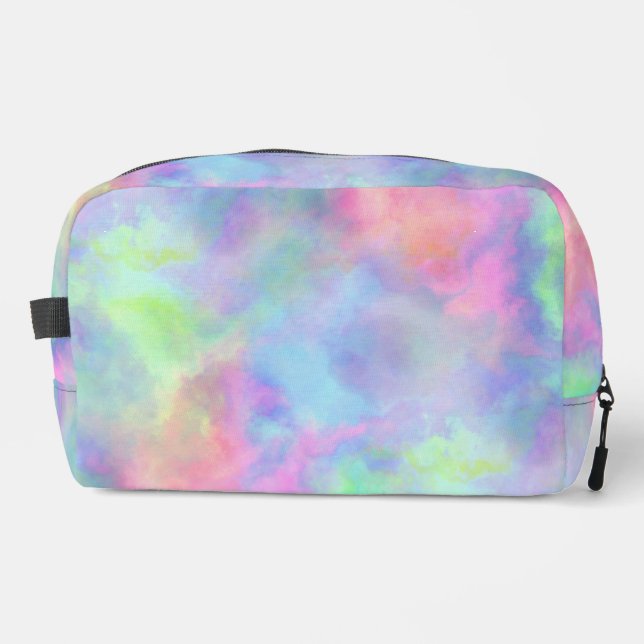 opal watercolor splash : zippered bag (Front)