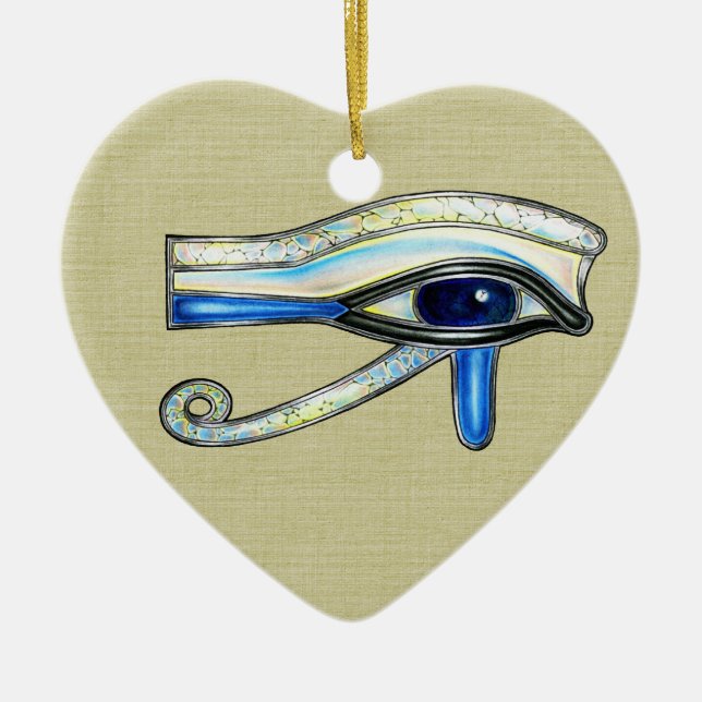 Opalite Eye Ornament Heart (Front)