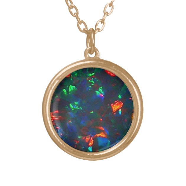 black fire opal pendant