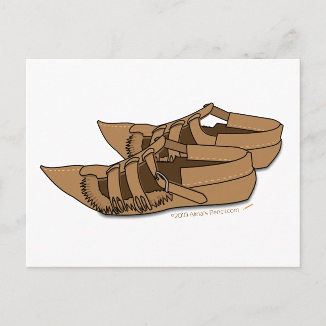 Opanke Balkan Folk Dancing  Shoes Postcard (Front)