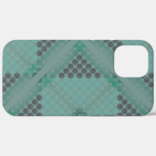 Opaque and green circle or balls, forming squares iPhone 12 pro max case