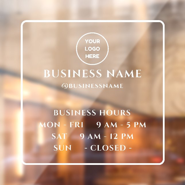 Opaque Minimalist Opening Time With Logo Business (Sheet 2)