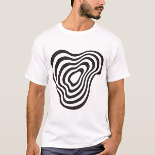 opart Abstract lines shape design T-Shirt