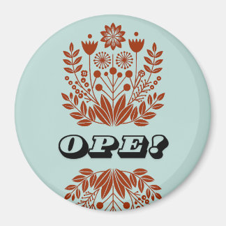 Ope! Scandinavian Rosemaling Magnet