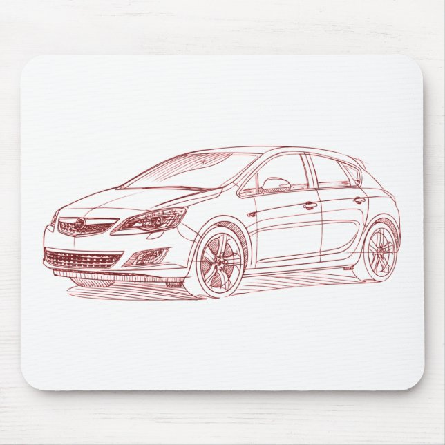 Opel Astra 2010 Mouse Pad (Front)