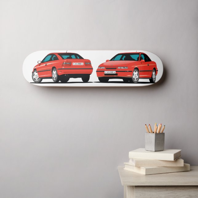 Opel Calibra front and rear red Skateboard (Wall Art (Horz))