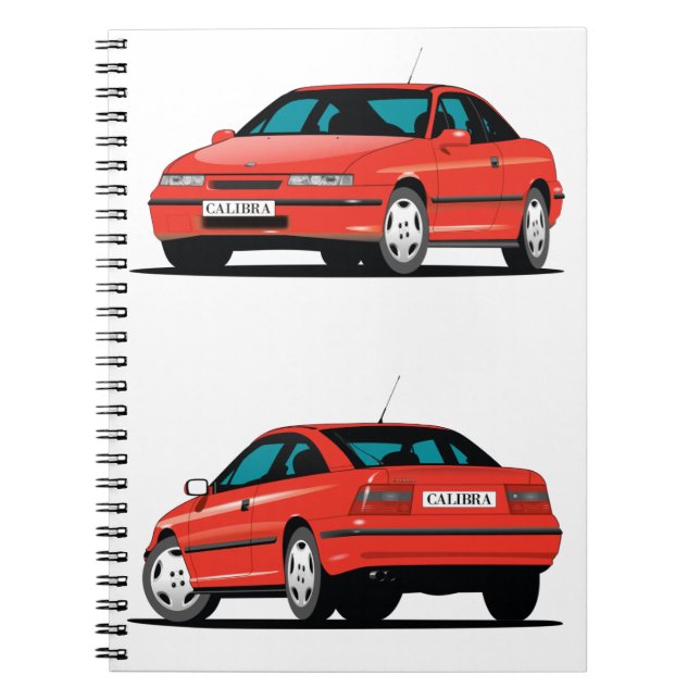 Opel Calibra red Notebook (Front)
