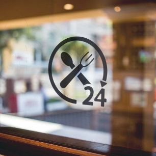 Open 24 Hours l Restaurant Business Black  