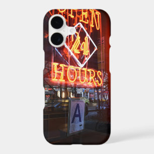 Open 24 Hours Neon Diner Sign New York City NYC