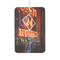 Open 24 Hours Neon Diner Sign New York City NYC