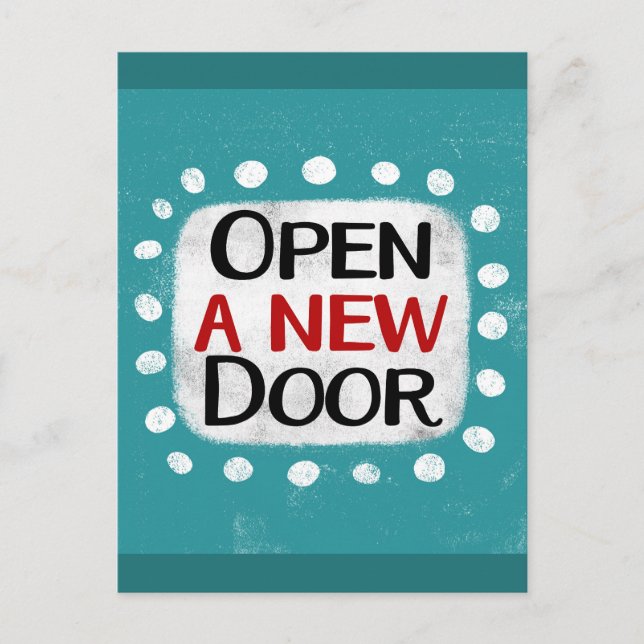 Open A New Door Postcard (Front)