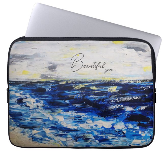 Open Amer Beautiful see Laptop Sleeve (Front)