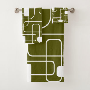 Open and Closed Rectangles Bath Towel Set