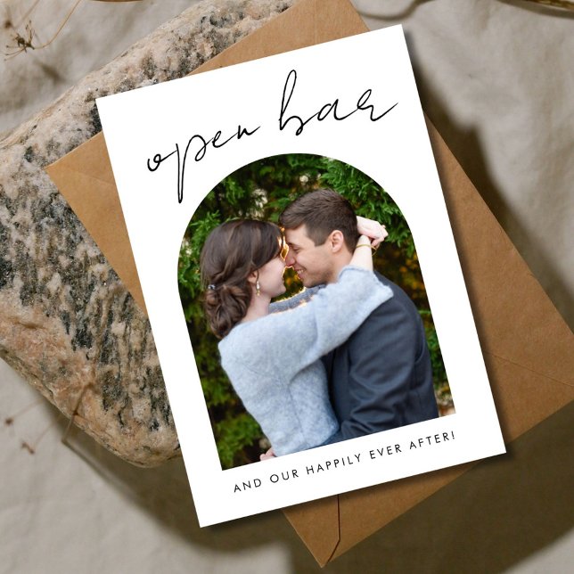 Open Bar Funny Photo Wedding Save The Date (Open Bar Funny Photo Wedding Save The Date)