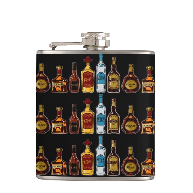 Open Bar  Hip Flask (Front)