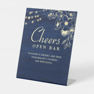 Open Bar Pedestal Sign