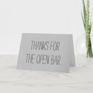 Open Bar Wedding Card