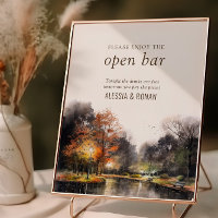 Open Bar Wedding Sign Digital or Printed Poster