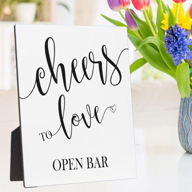 Open bar Wedding sign Tabletop Plaque  (Creator Uploaded)