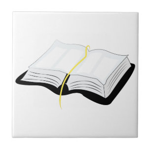 Open Bible Ceramic Tile