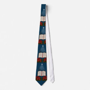 Open Bible Christmas Message Tie
