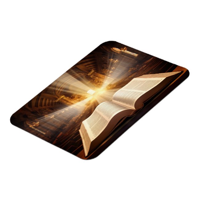 Open Bible Light Rays Magnet (Left Side)