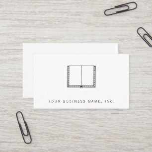 Open Book (Blank Pages) Business Card