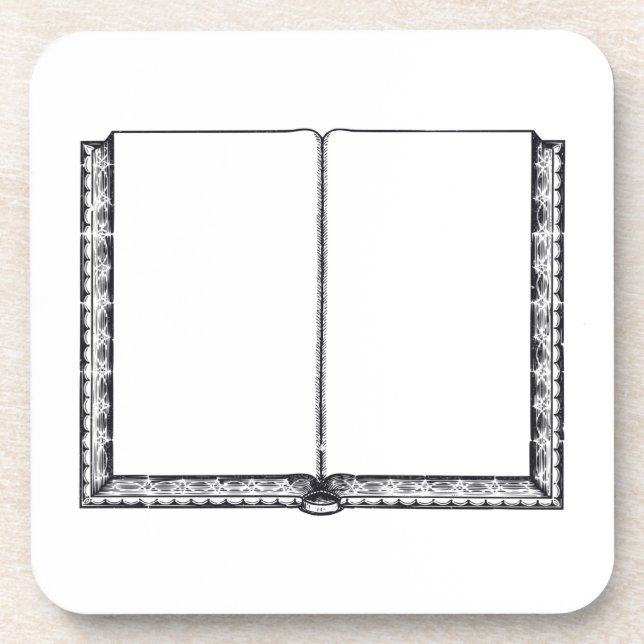 Open Book (Blank Pages) Coaster (Front)