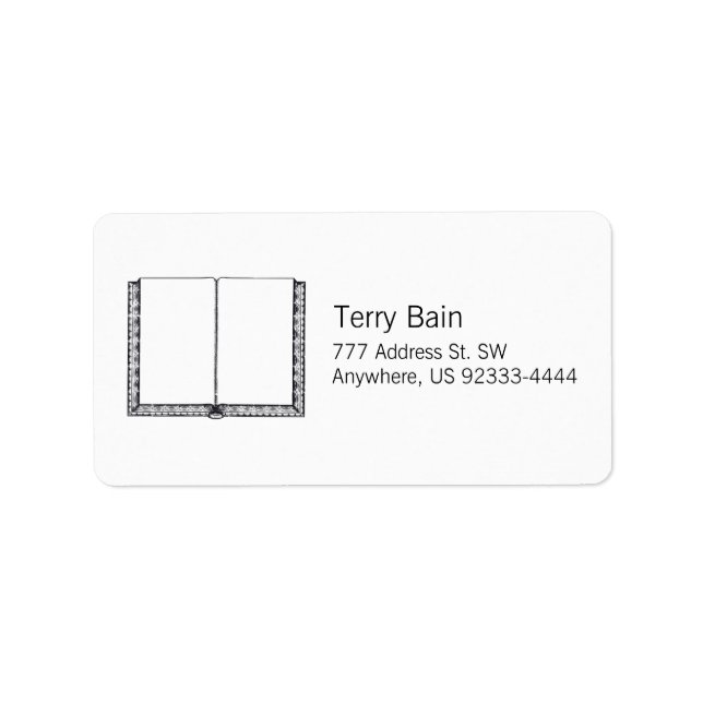 Open Book (Blank Pages) Label (Front)