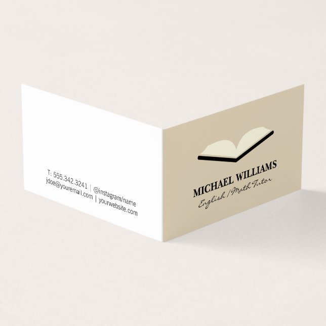 Open Book Business Card (Outside)