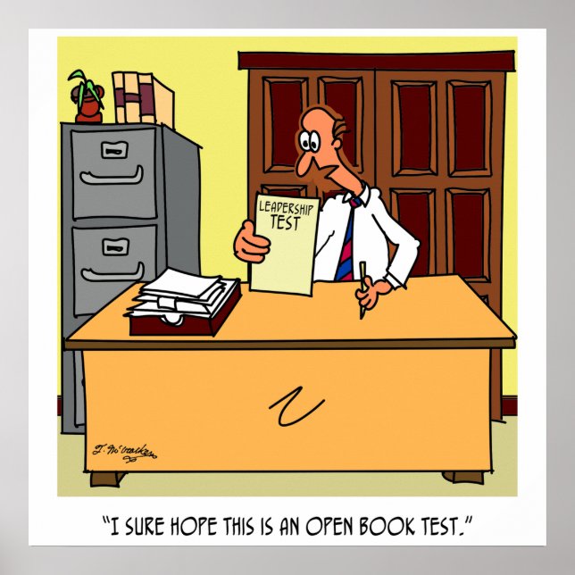 Open Book Leadership Test Poster (Front)