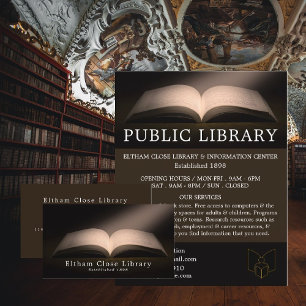 Open Book, Library Advertising Flyer