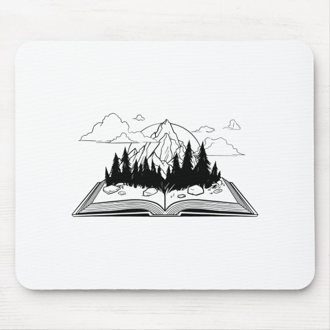Open book mountain mouse pad (Front)