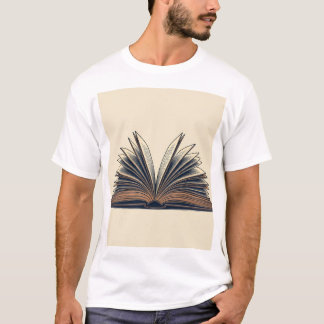 Open Book Pages Turned Literary Escape Infinite St T-Shirt