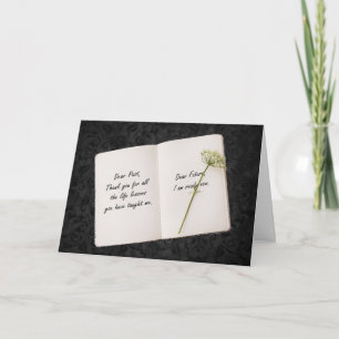 Open Book With Inspirational Quote Card