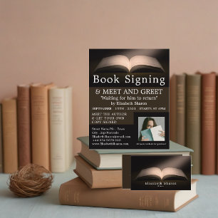 Open Book, Writers Book Signing Advertising Flyer