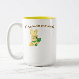 Open books Two-Tone coffee mug