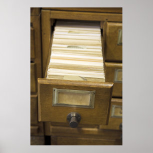 Open Card Catalogue Poster