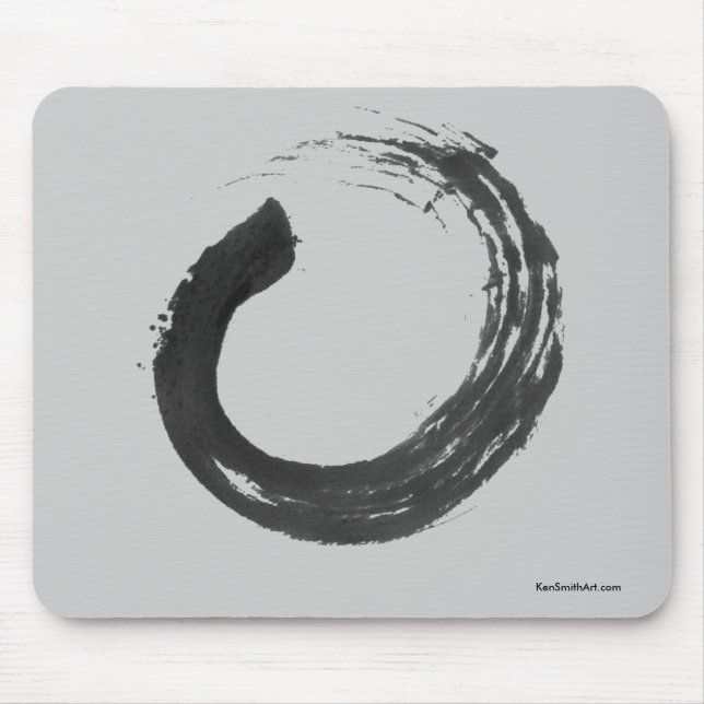 Open Circle Enso Zen Mousepad (Front)